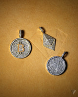 Ethereum Piece Pendant Fully Iced Out - Fenom & Co.