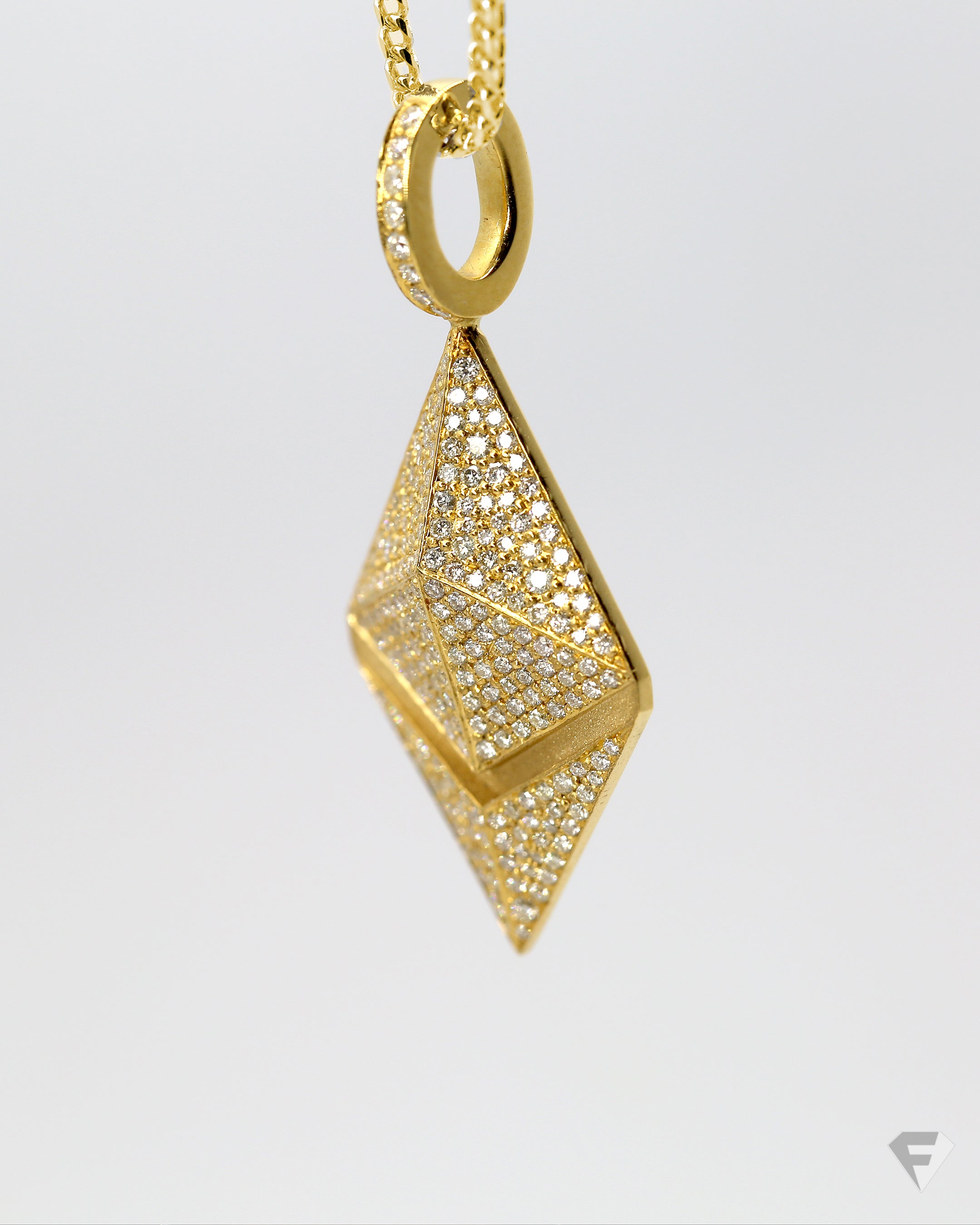 Ethereum Piece Pendant Fully Iced Out - Fenom & Co.