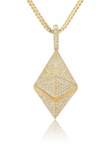 Ethereum Piece Pendant Fully Iced Out - Fenom & Co.