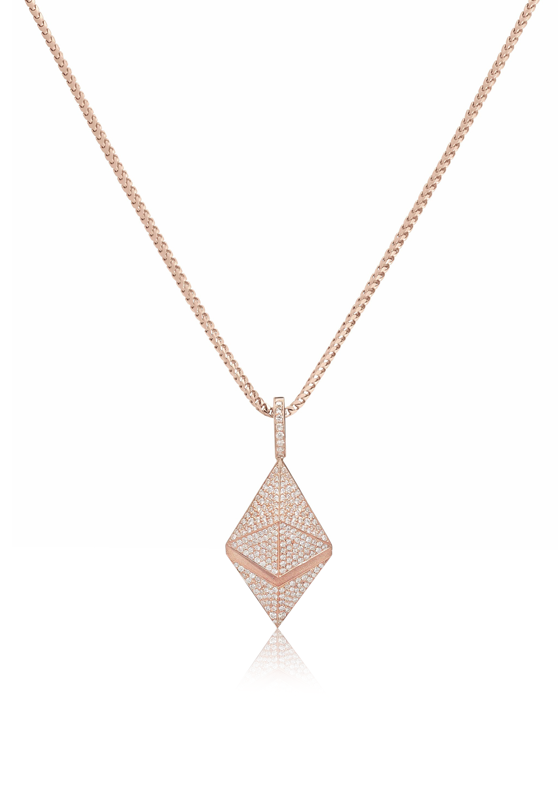 Ethereum Piece Pendant Fully Iced Out - Fenom & Co.