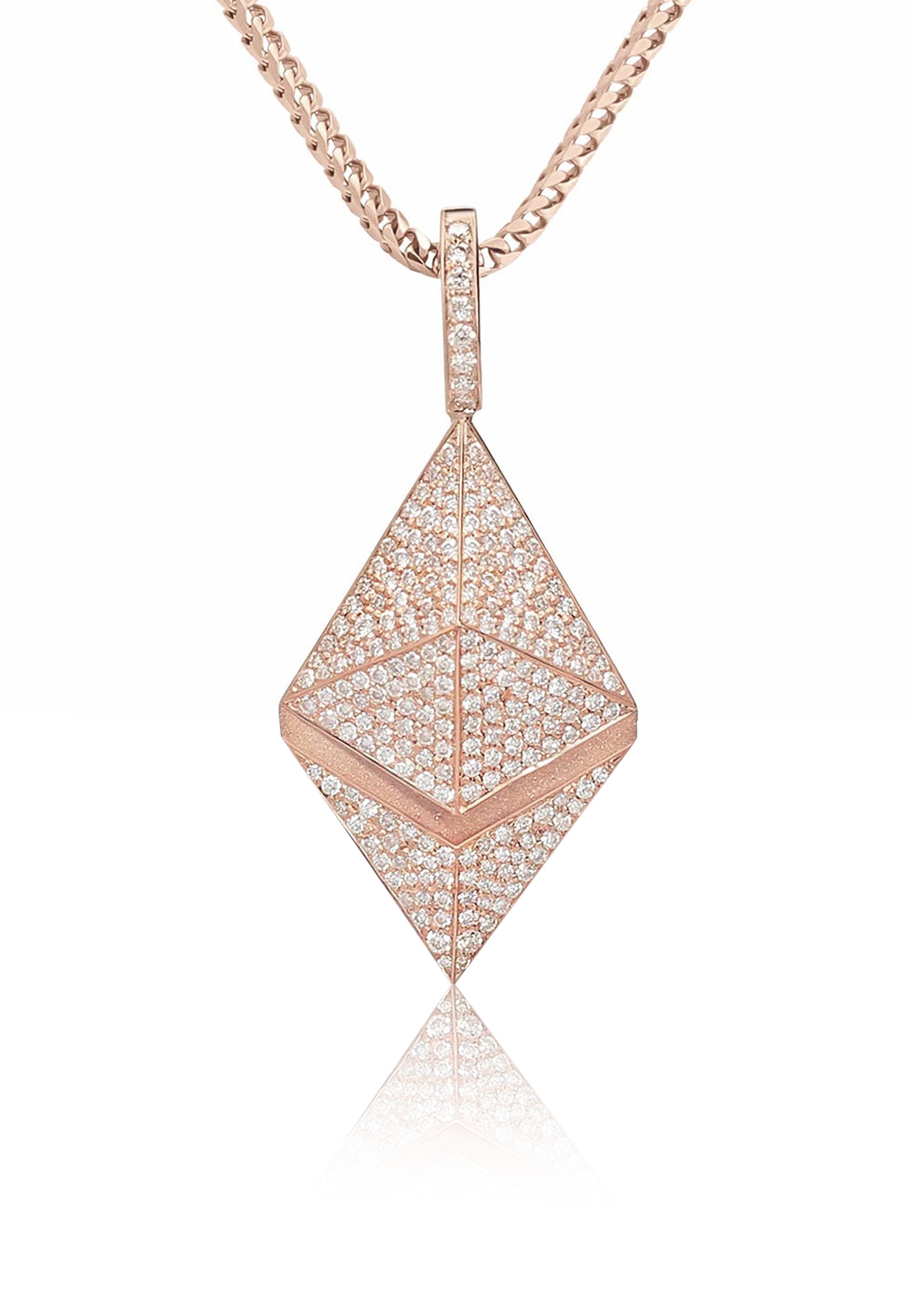 Ethereum Piece Pendant Fully Iced Out - Fenom & Co.