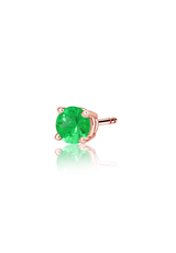 Green Round Cut Emerald Earrings 0.5 Carat - Fenom & Co.