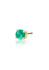 Green Round Cut Emerald Earrings 0.5 Carat - Fenom & Co.