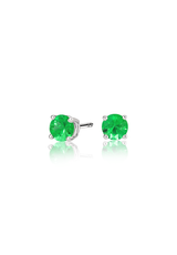 Green Round Cut Emerald Earrings 0.5 Carat - Fenom & Co.