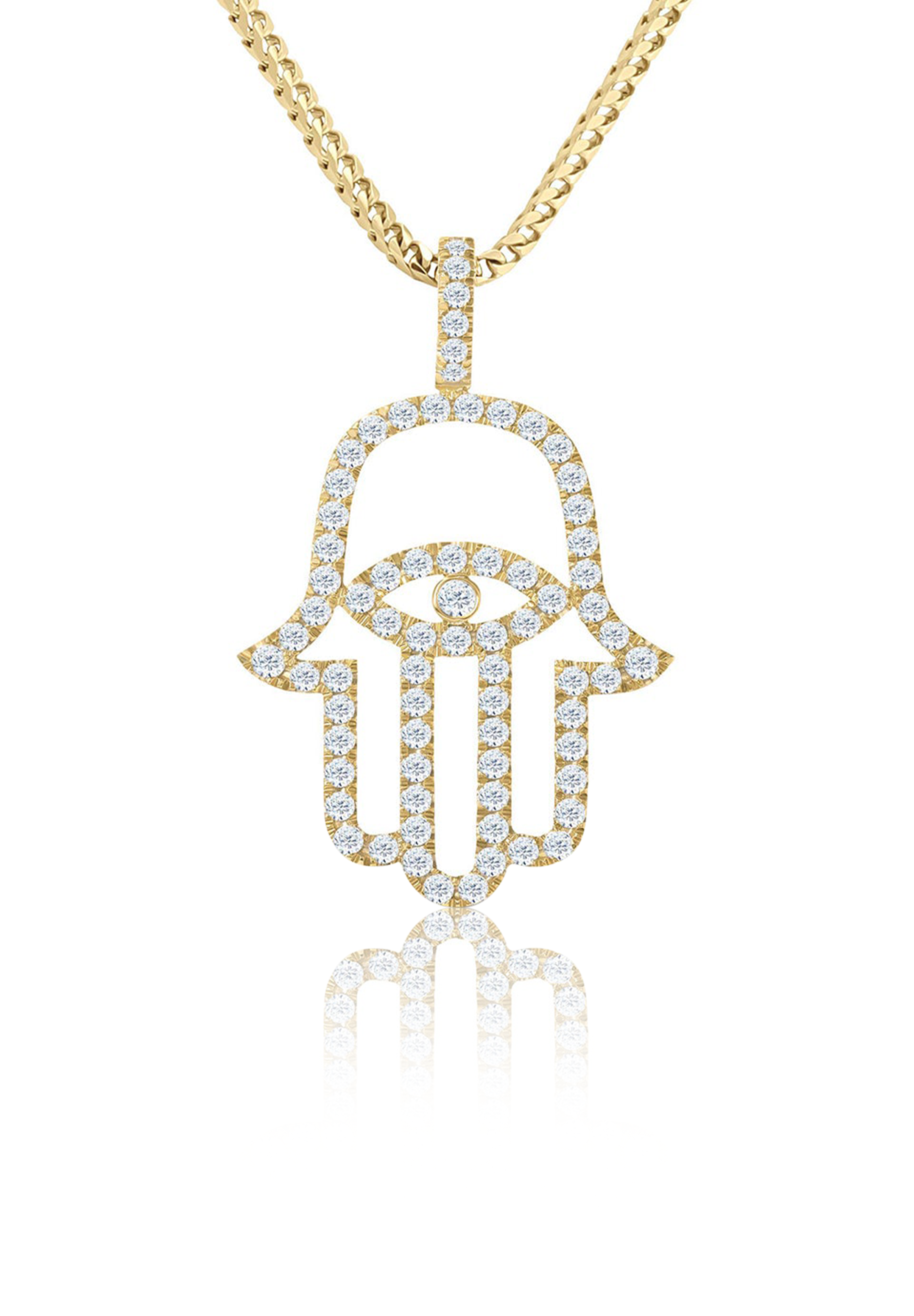 Medi Diamond Hamsa (Fully Iced Out) - Fenom & Co.