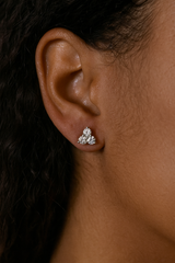3-Stone Diamond Earrings 0.6ct - Fenom & Co.
