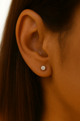 Round Cut Diamond Earrings 0.50 Carat (Lab) - Fenom & Co.
