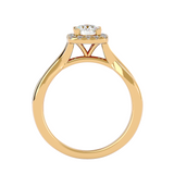 Amoria Halo Diamond Ring 1.5ct Center - Fenom & Co.