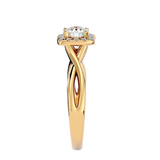 Amoria Halo Diamond Ring 1.5ct Center - Fenom & Co.