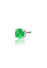 Green Round Cut Emerald Earrings 0.5 Carat - Fenom & Co.